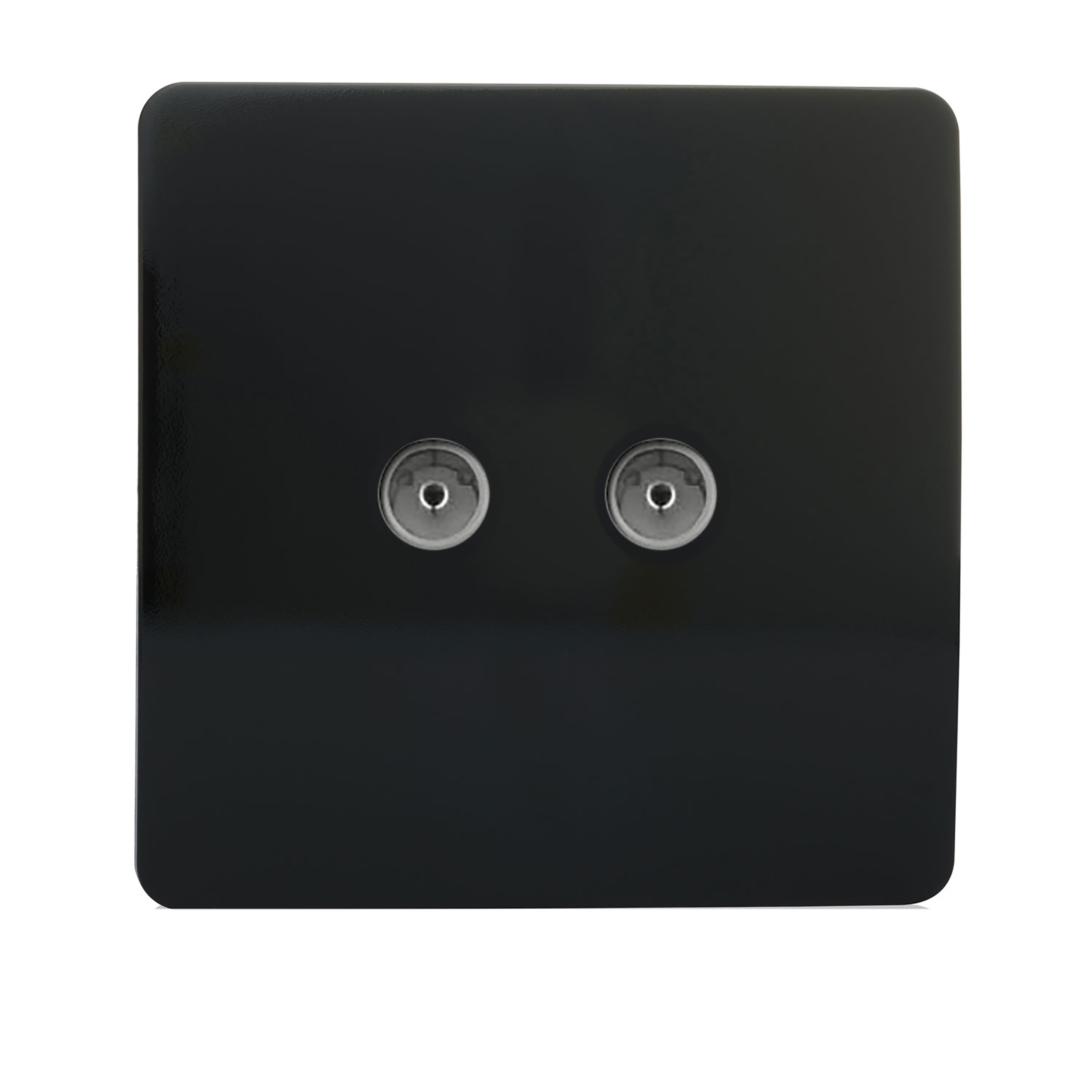 ART-2TVSBK  Twin TV Co-Axial Outlet Gloss Black
